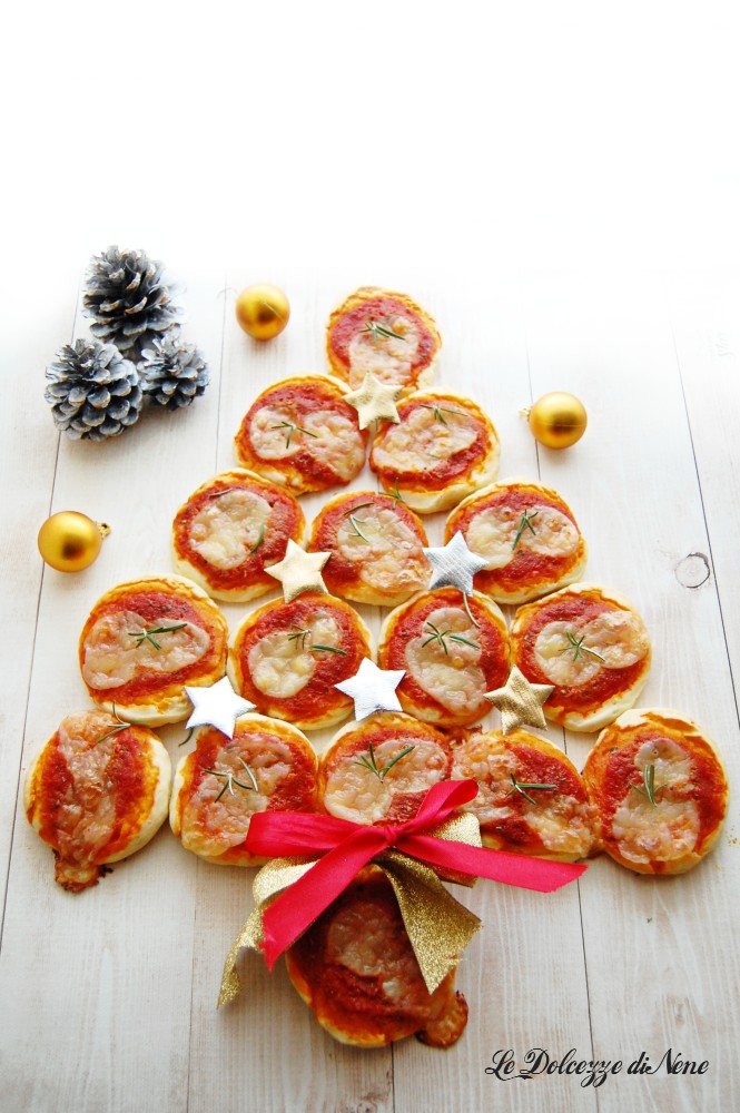 árbol de Navidad de pizzitas