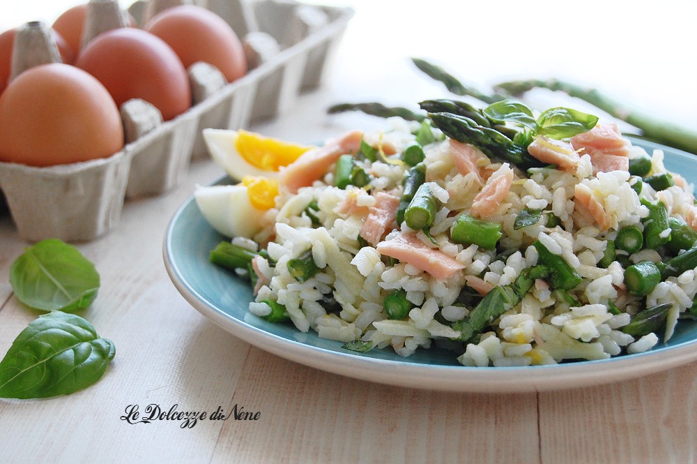 ENSALADA DE ARROZ CON SALMÓN Y ESPÁRRAGOS