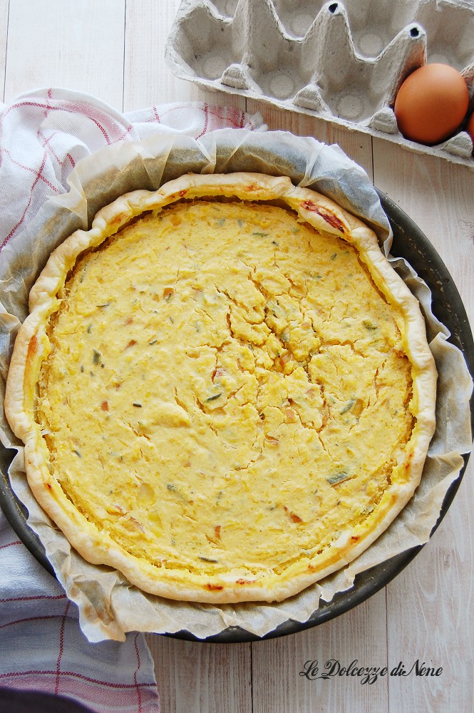Tarta salada con calabaza y scamorza