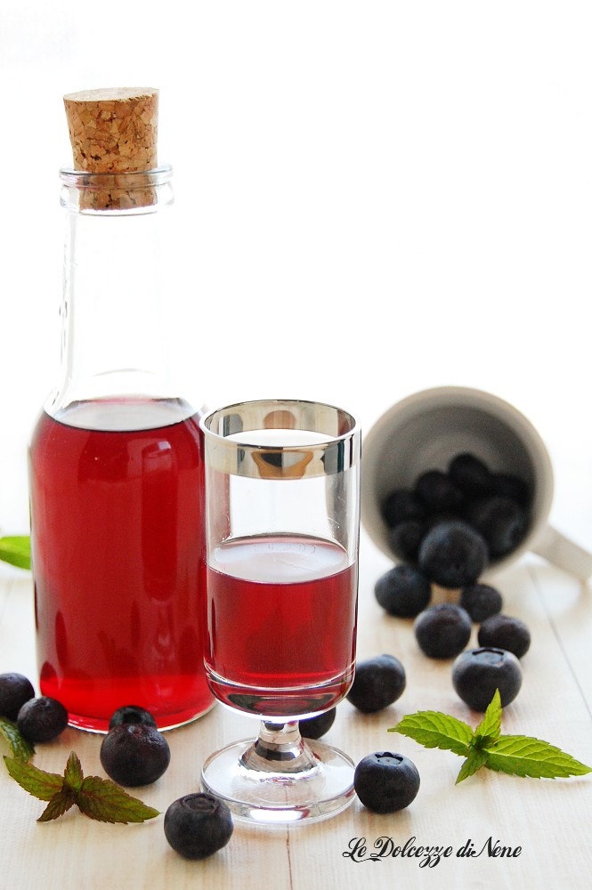 Licor de arándanos hecho en casa