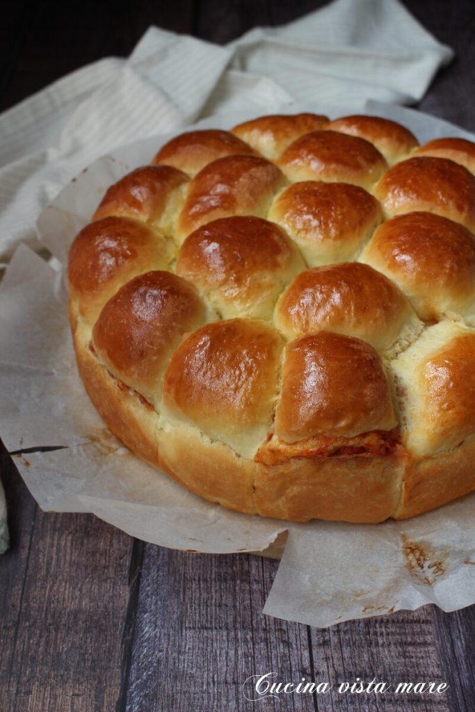 Danubio salado tomate y mozzarella Cocina vista al mar