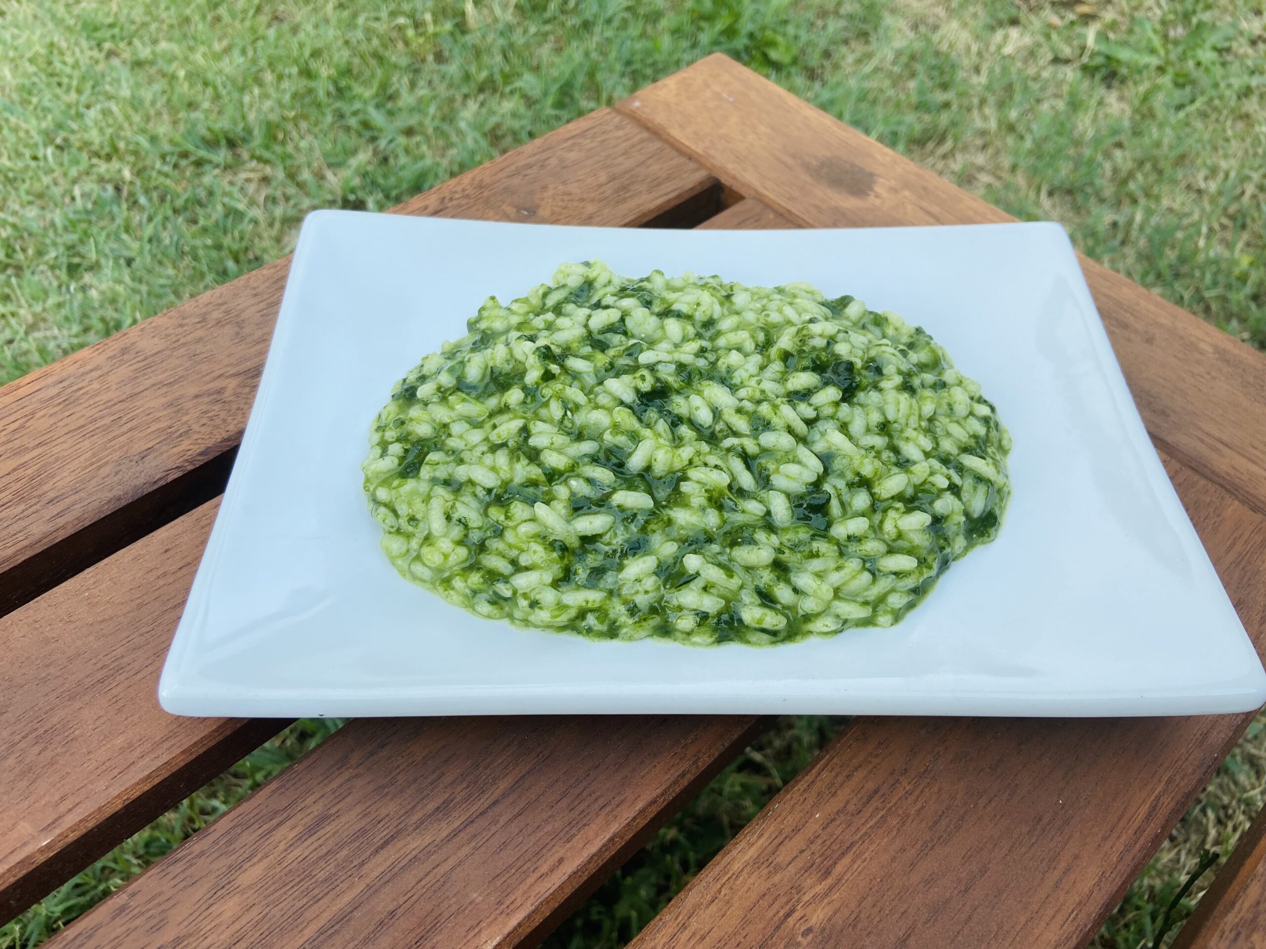 Risotto con espinacas