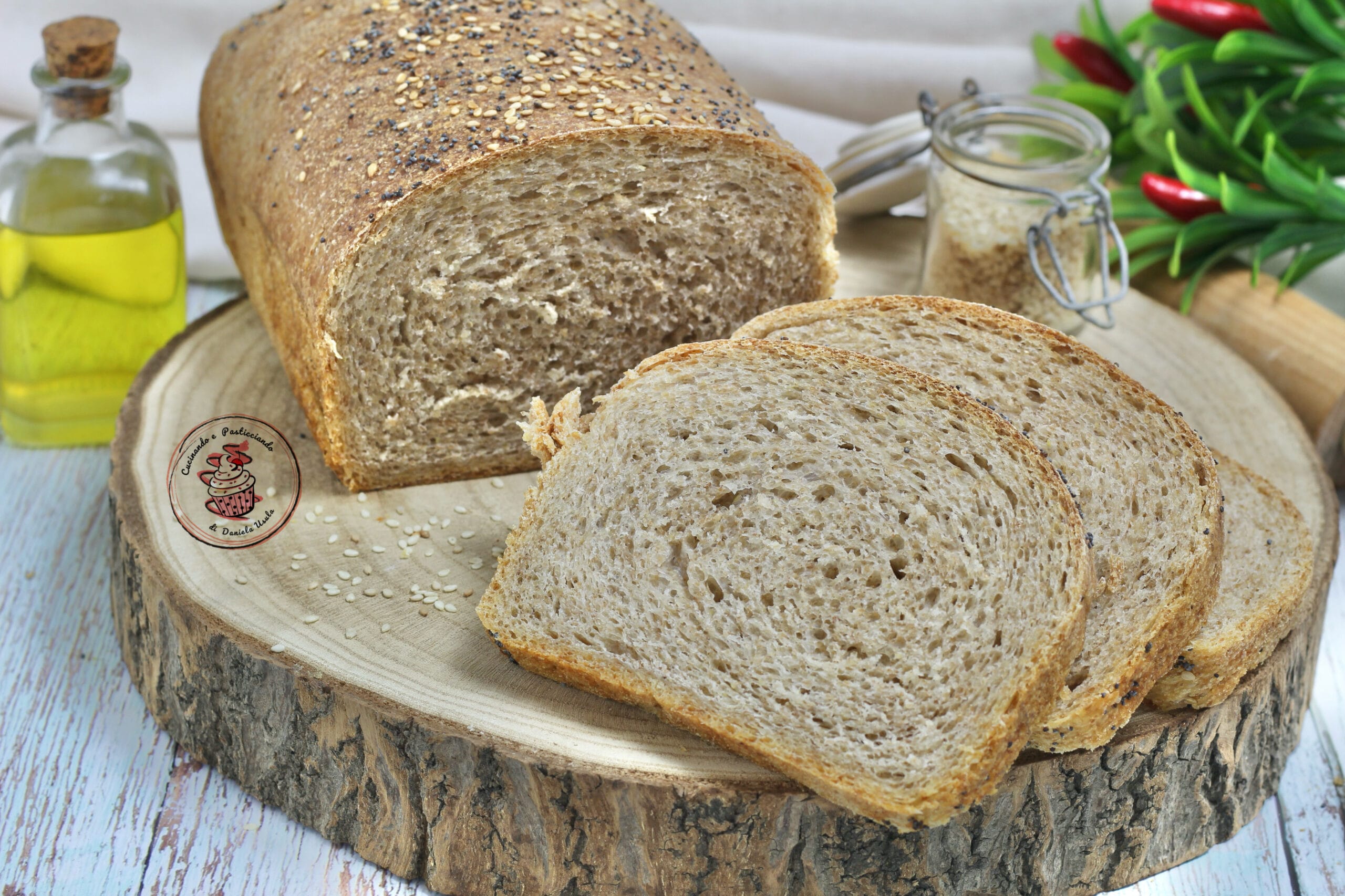 Pan de molde integral con masa madre
