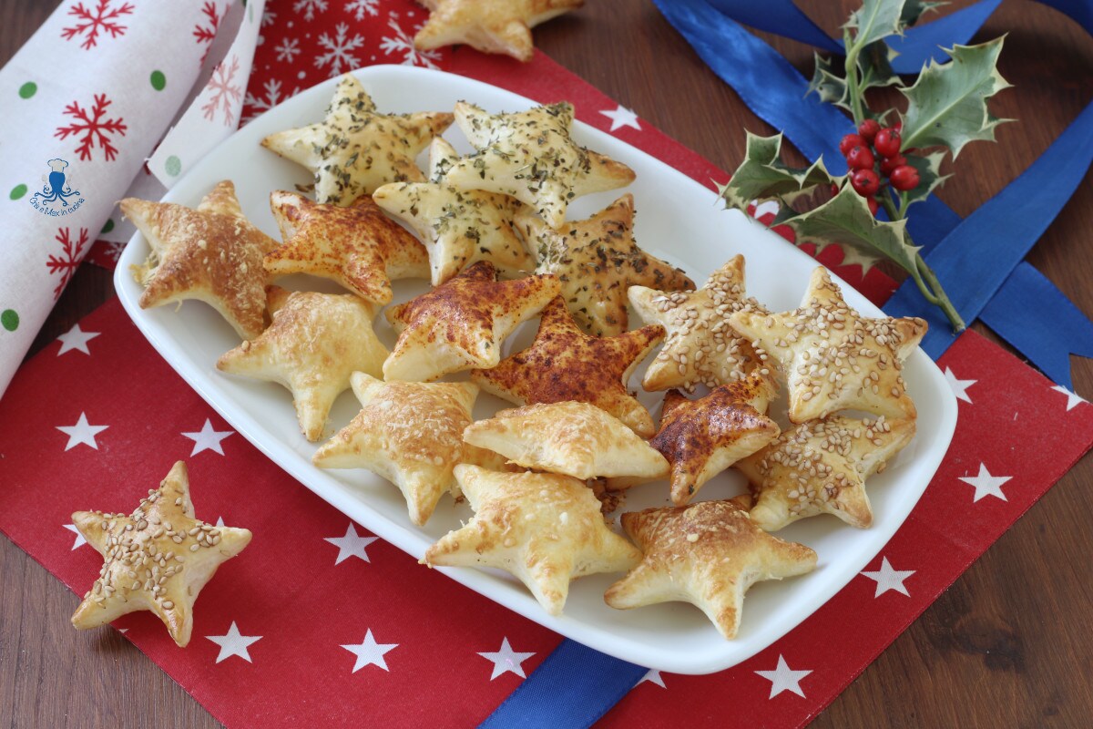 Estrellitas de hojaldre con especias, receta fácil y rápida