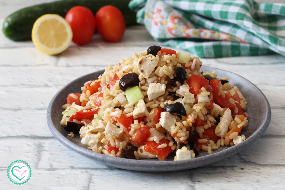 Ensalada de arroz a la griega