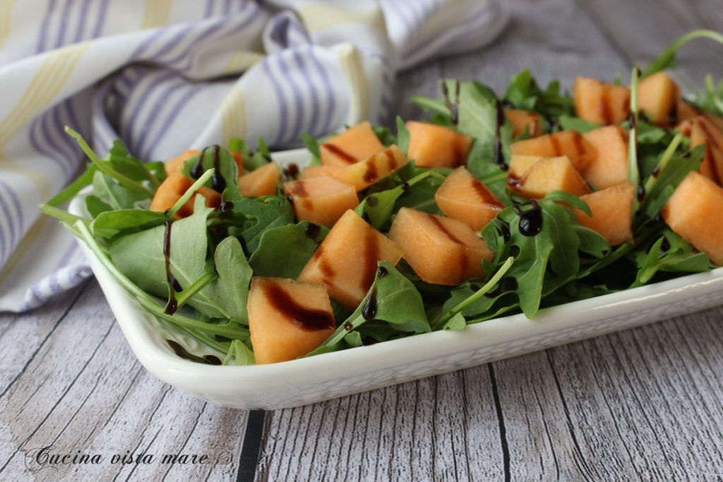 Ensalada de melón y rúcula Cocina vista al mar
