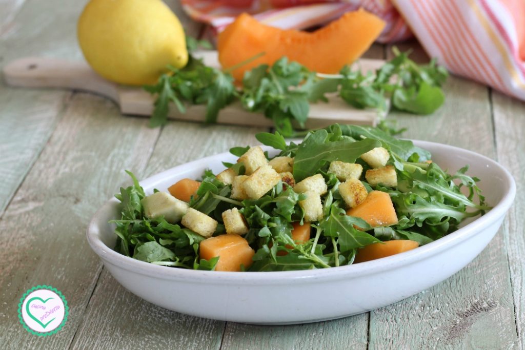 Ensalada de rúcula y melón
