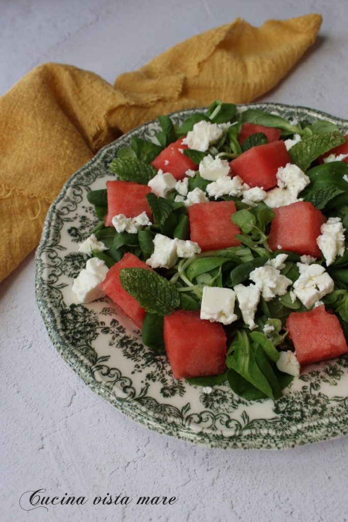 Ensalada de sandía y feta Cocina vista al mar