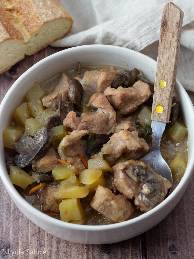 Estofado Patatas y Champiñones en slow cooker