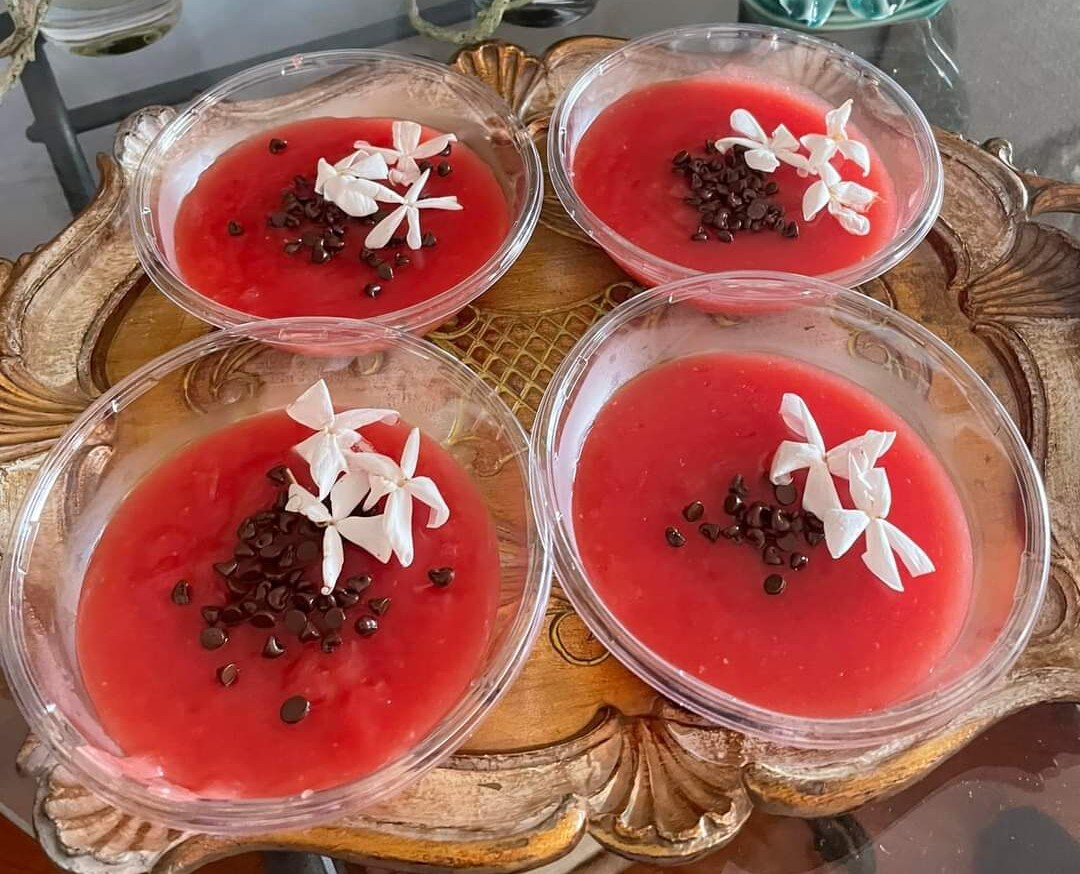 El gel de sandía dulce siciliano