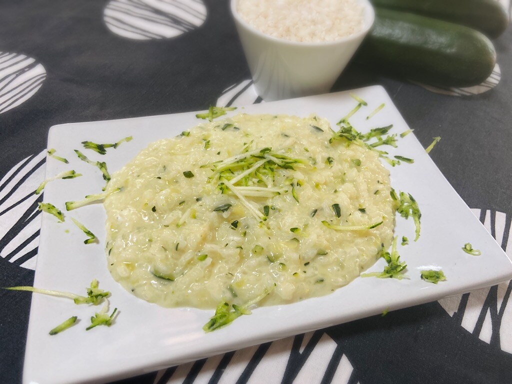 Risotto cremoso de calabacines