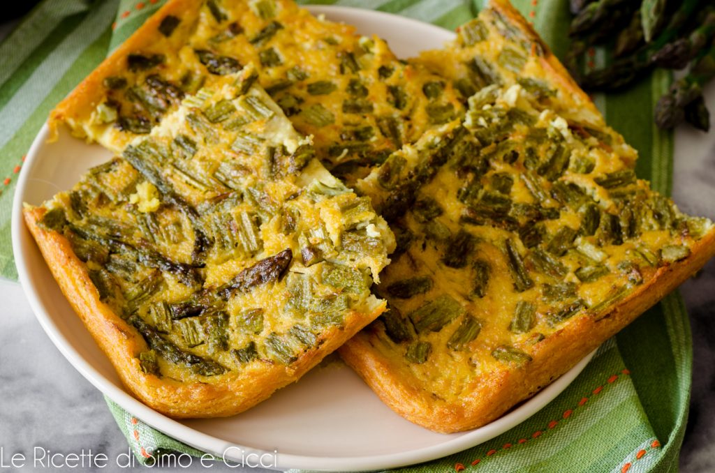 Farinata con espárragos
