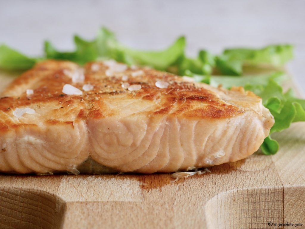 Filete de salmón a la sartén light