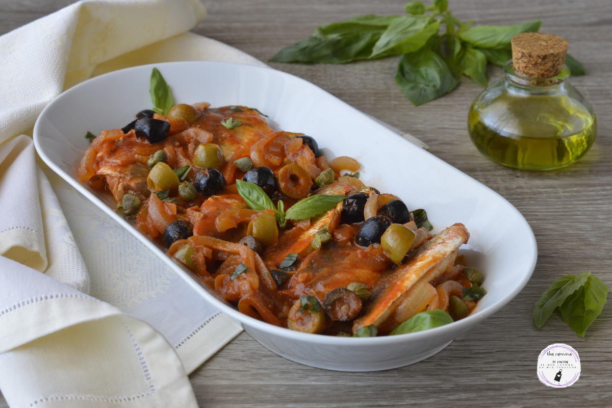 Filetes de cabracho a la mediterránea
