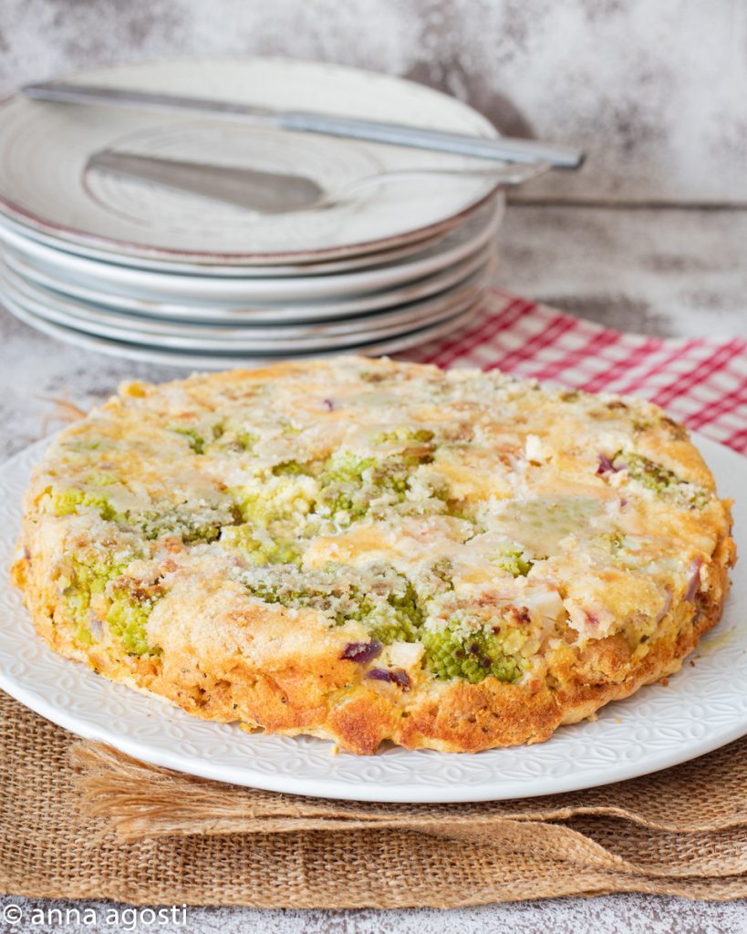 Flan de brócoli romanesco
