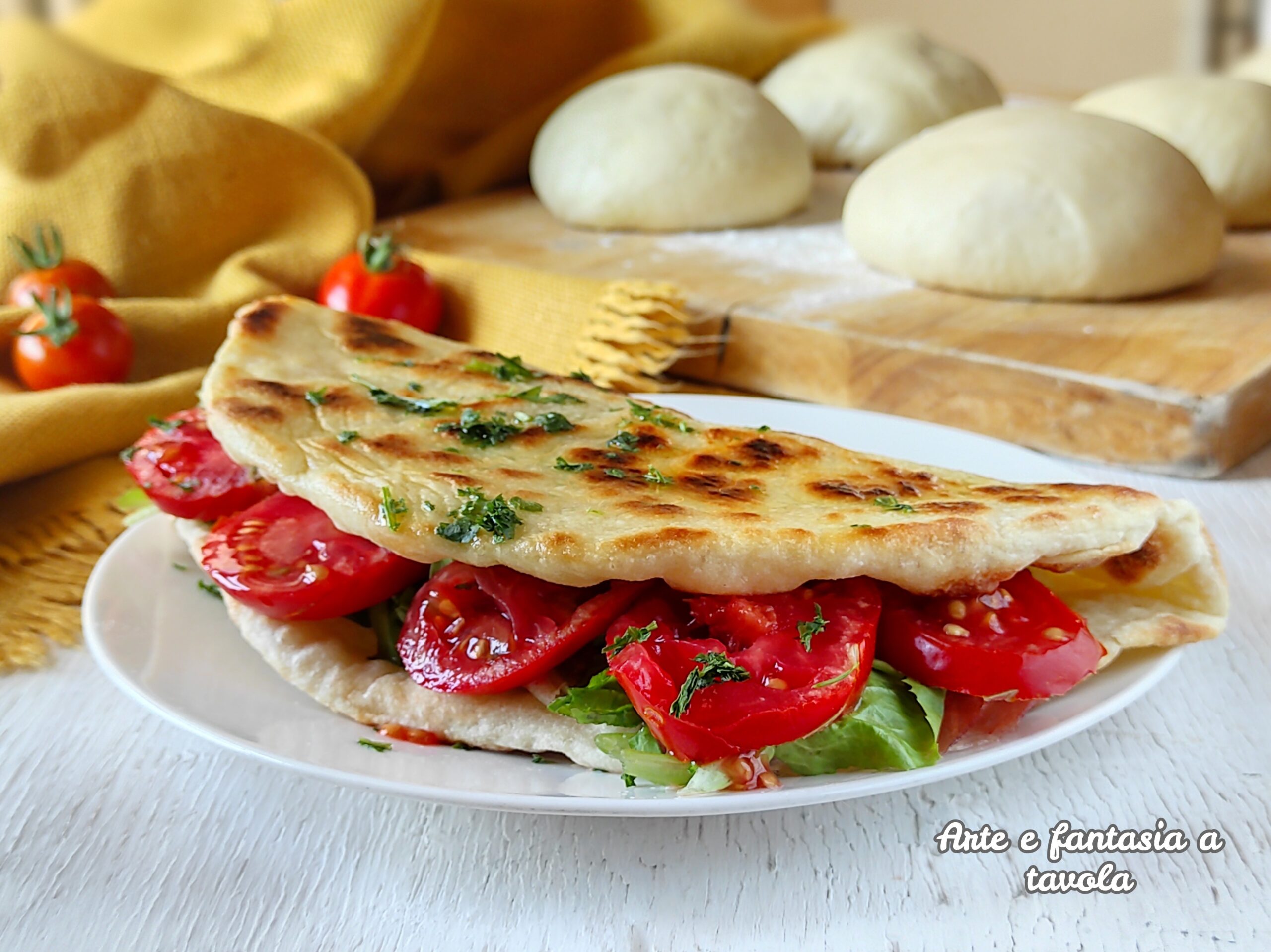 Focaccia en sartén rellena