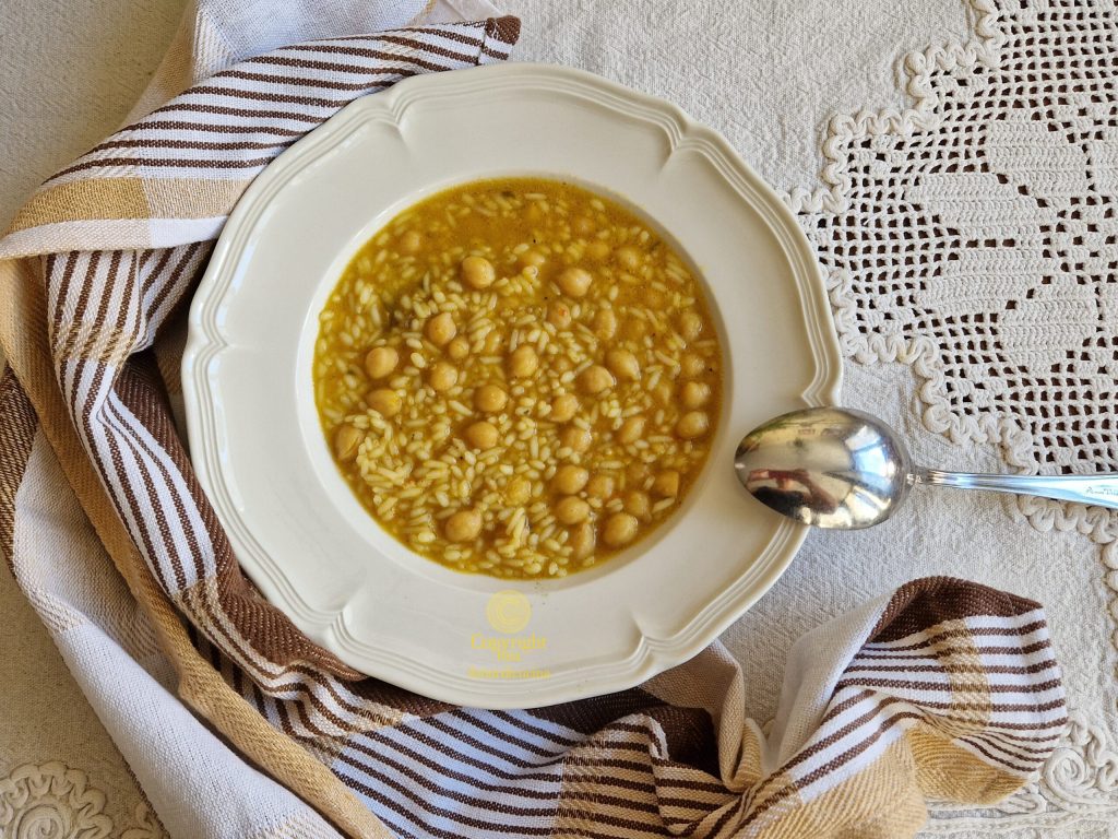 Garbanzos y arroz basmati al curry
