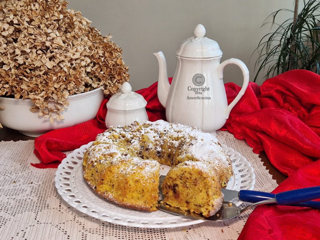 Bizcocho con zanahorias y chispas de chocolate