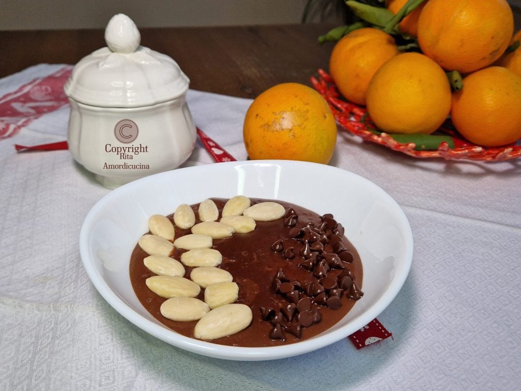 El porridge vegano chocolate y almendras