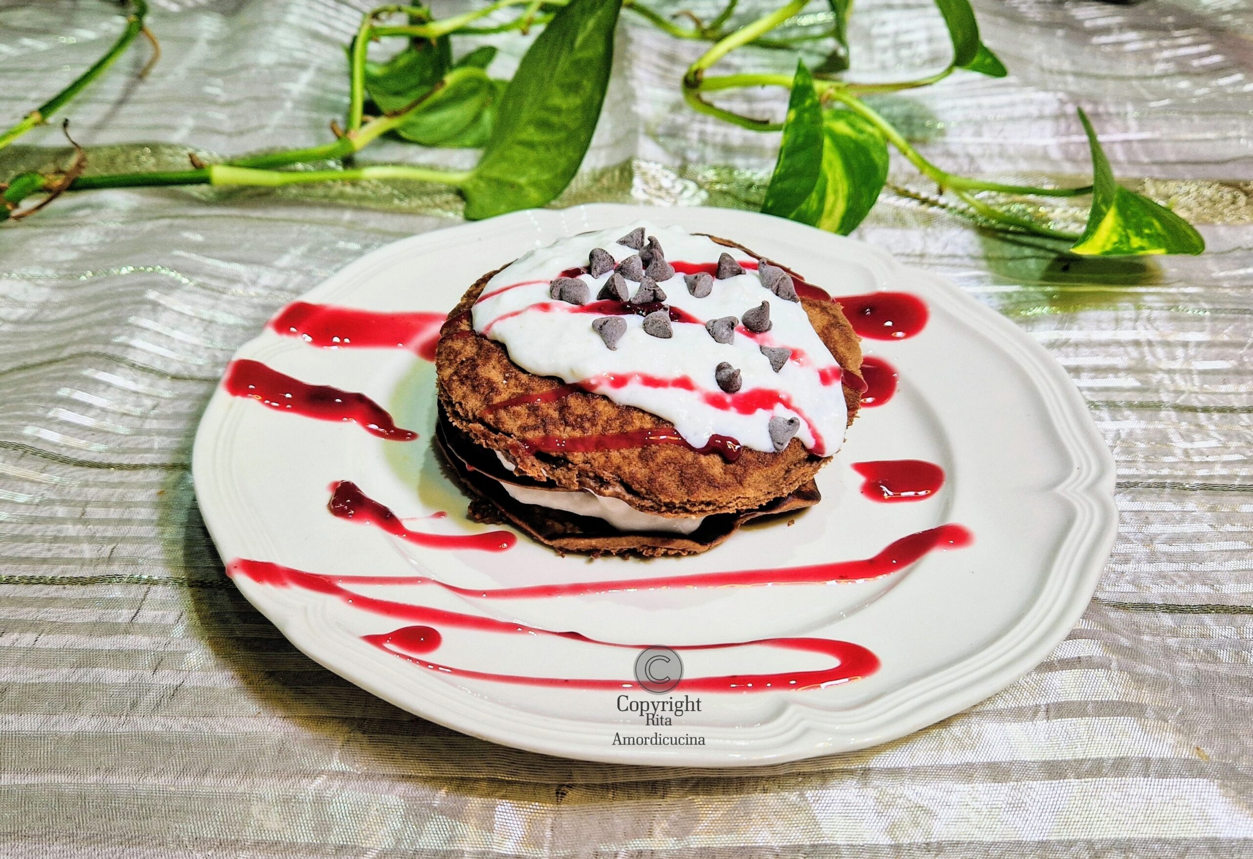 Pancakes proteicos de avena y chocolate