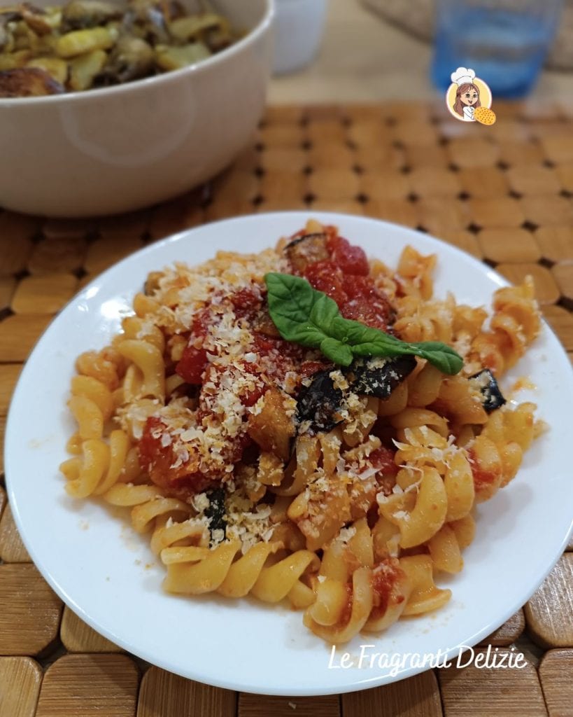 pasta con berenjenas