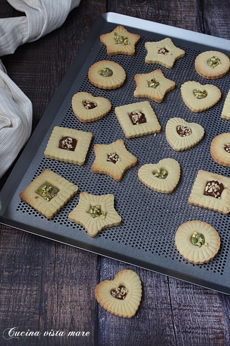 Galletas de masa quebrada con yogur rellenas