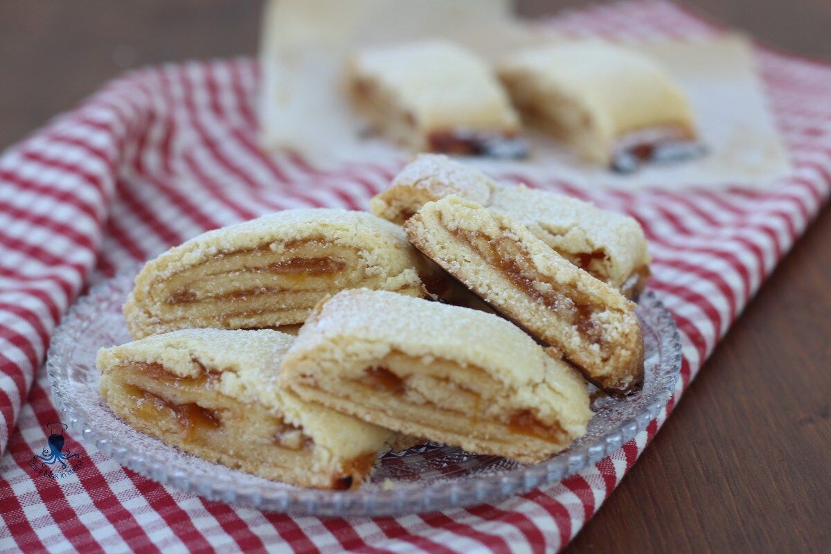 Galletas enrolladas con confitura