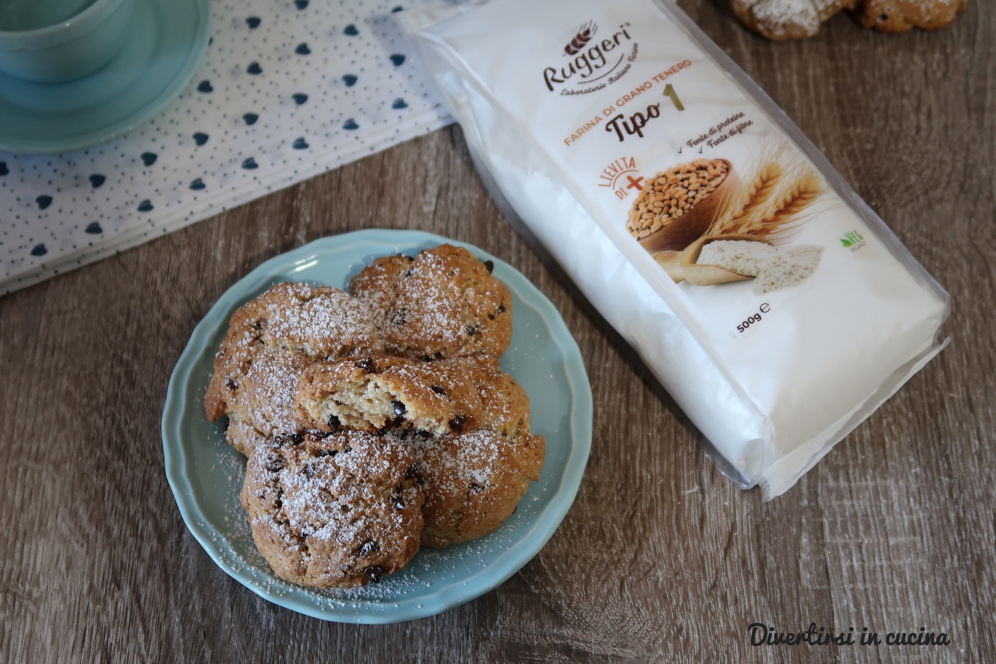 Galletas de requesón y chispas de chocolate