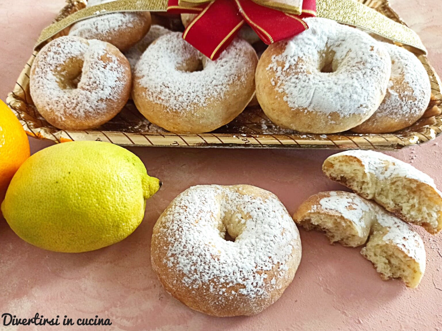 Rosquillas de yogur con aroma a limón