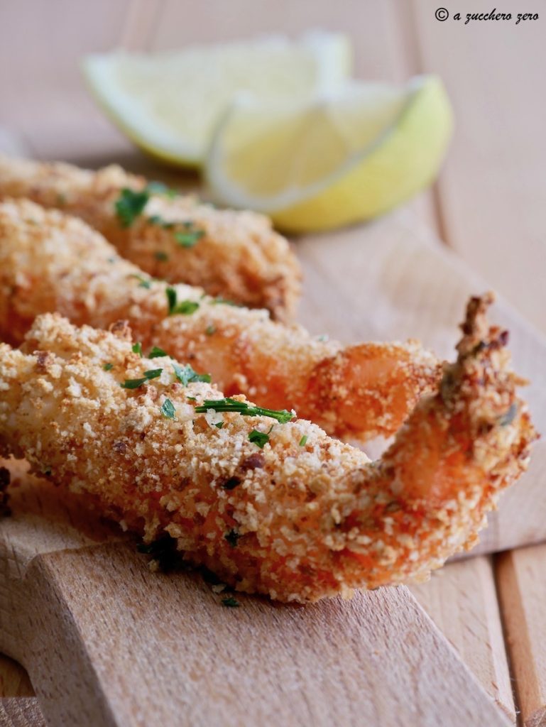Gambas empanadas con freidora de aire