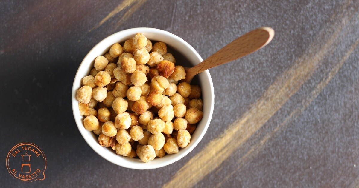 Garbanzos crujientes en freidora de aire