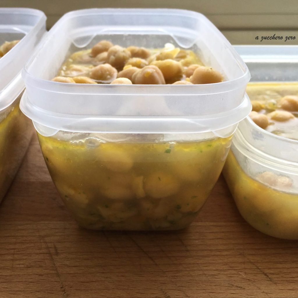 Garbanzos peso crudo y cocido