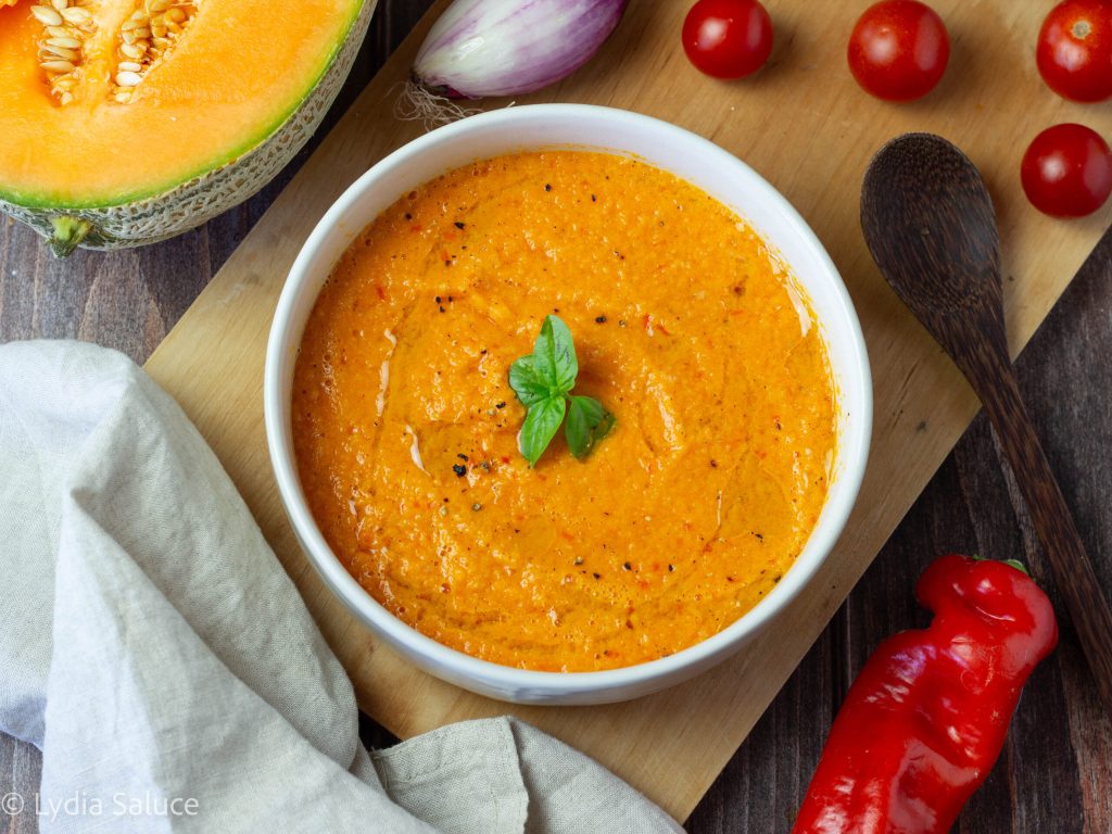 Gazpacho de melón y pimientos