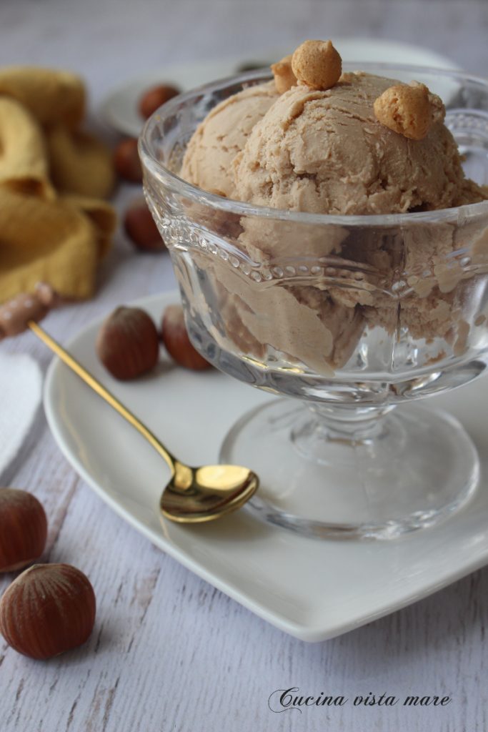 Helado de avellana Cocina vista al mar
