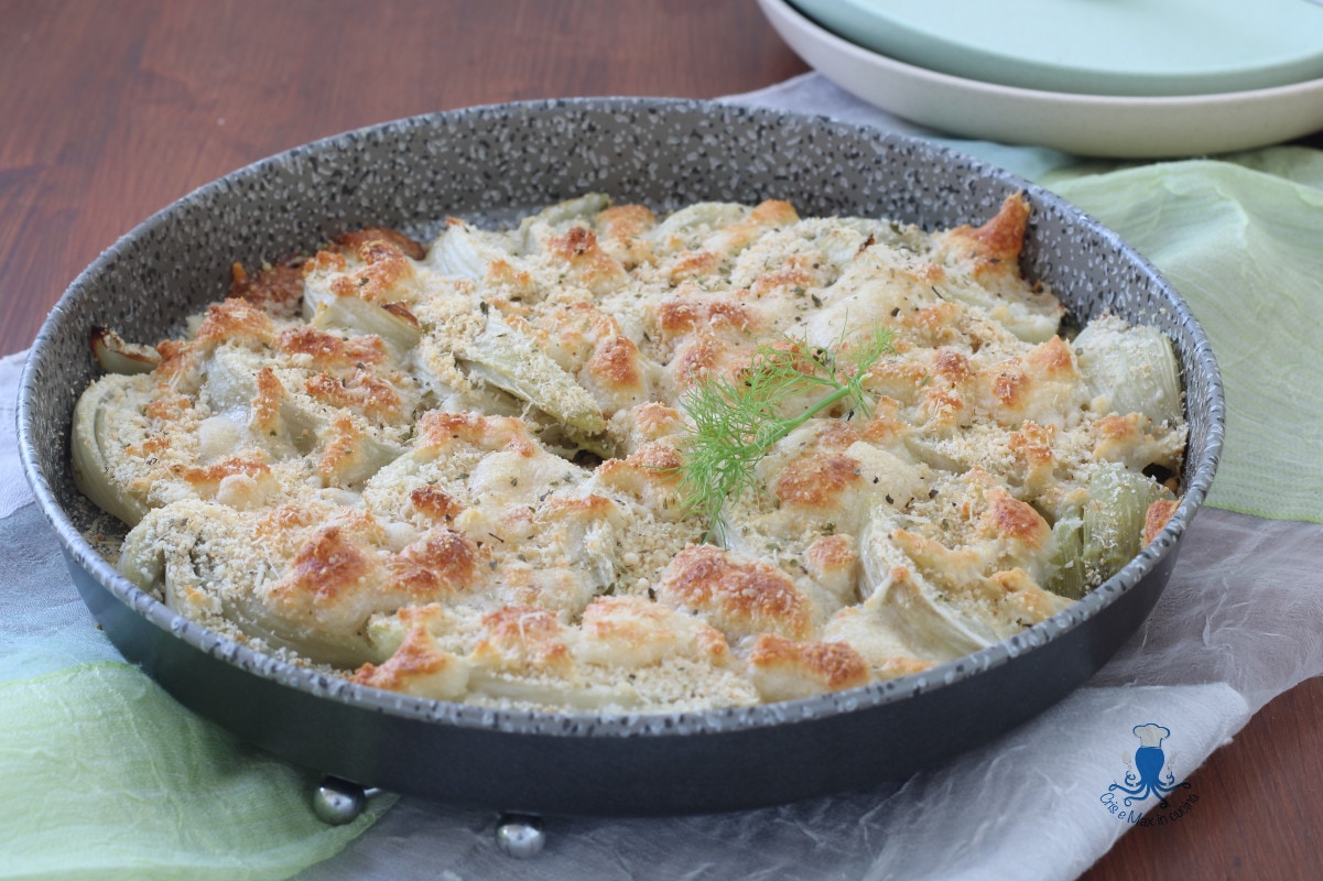 Hinojos gratinados con mozzarella