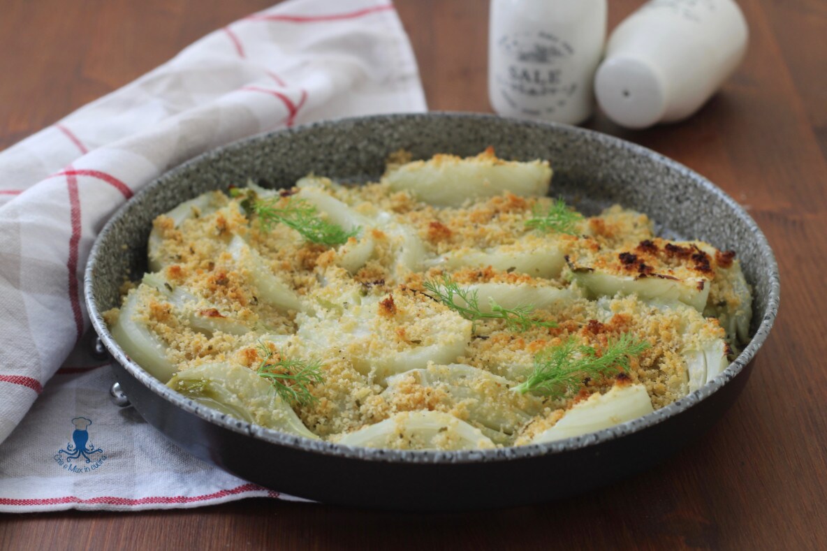 Hinojos gratinados, receta sin bechamel