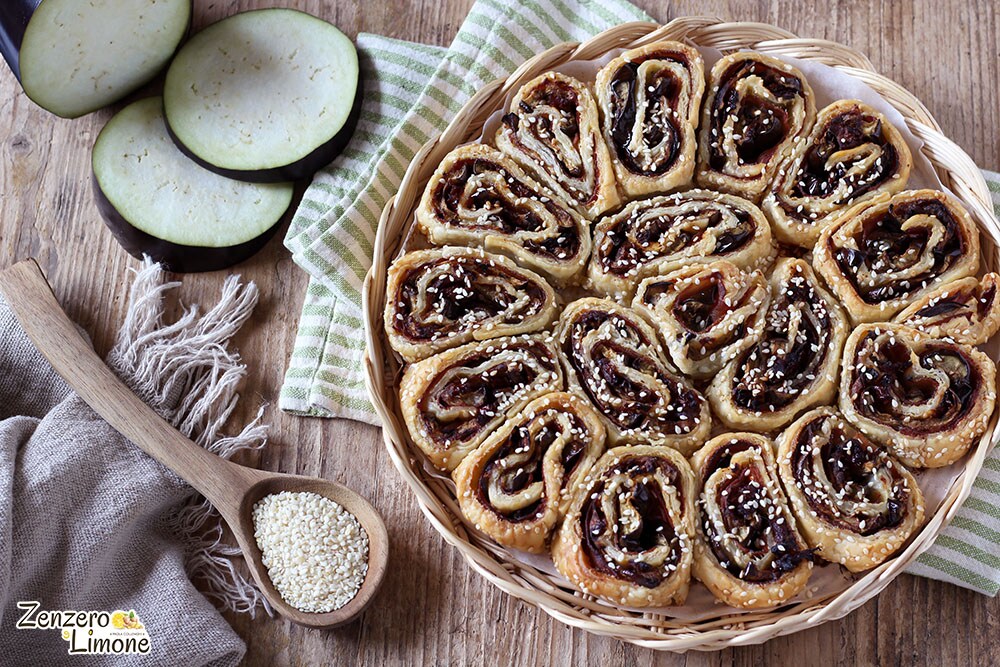 Hojaldre con berenjenas – receta sencilla