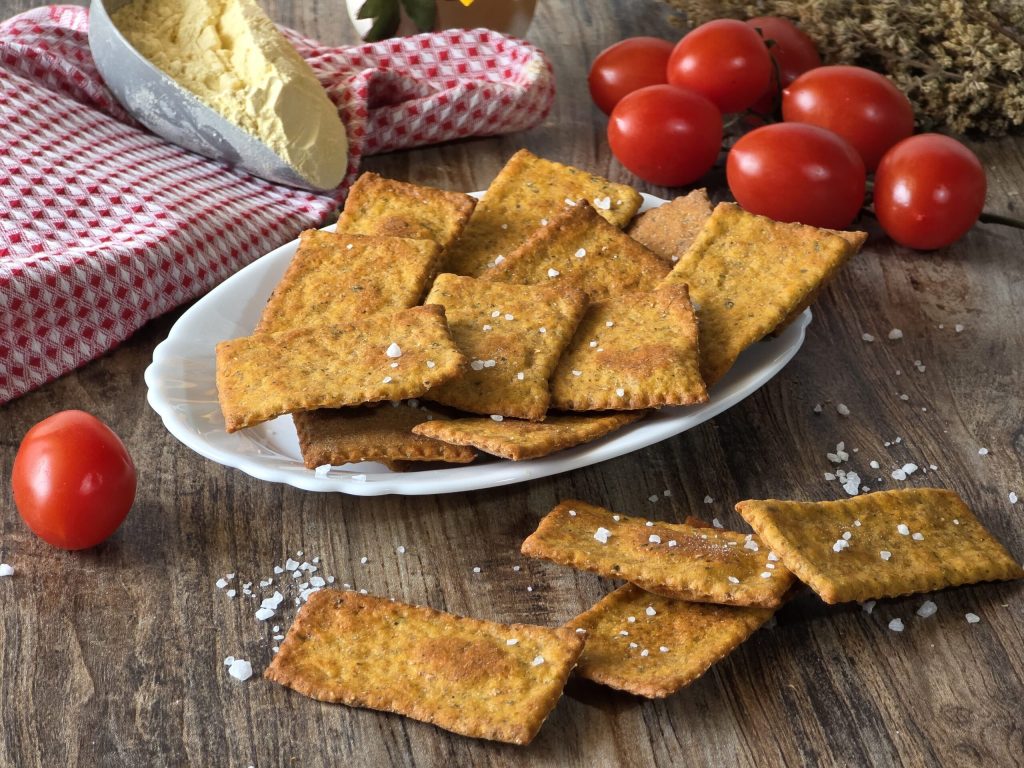 Galletas de garbanzos sabor pizza