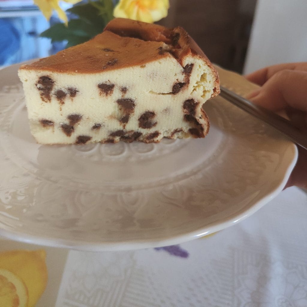 Tarta de ricotta con chispas de chocolate