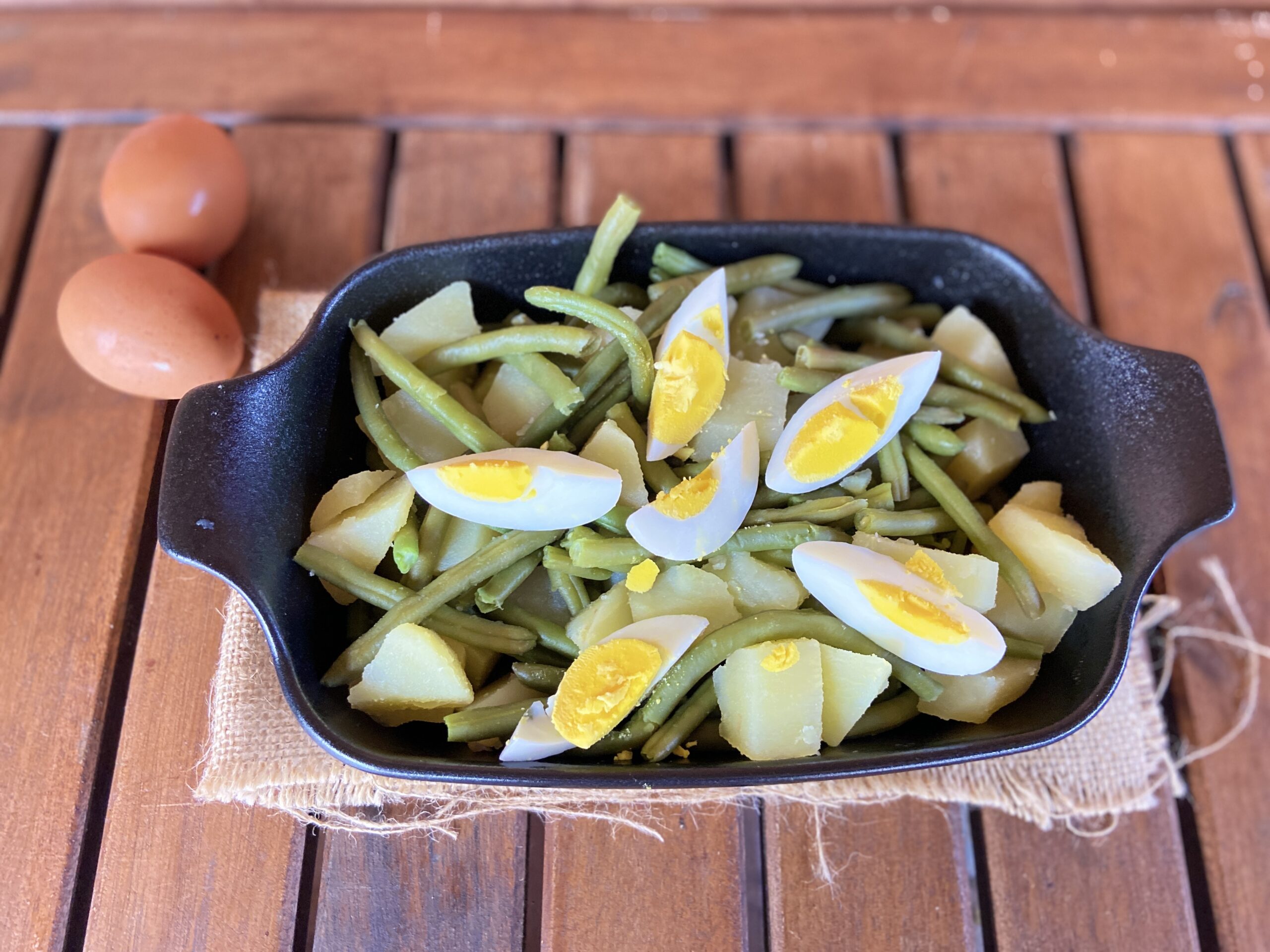 Ensalada de patatas y judías verdes light