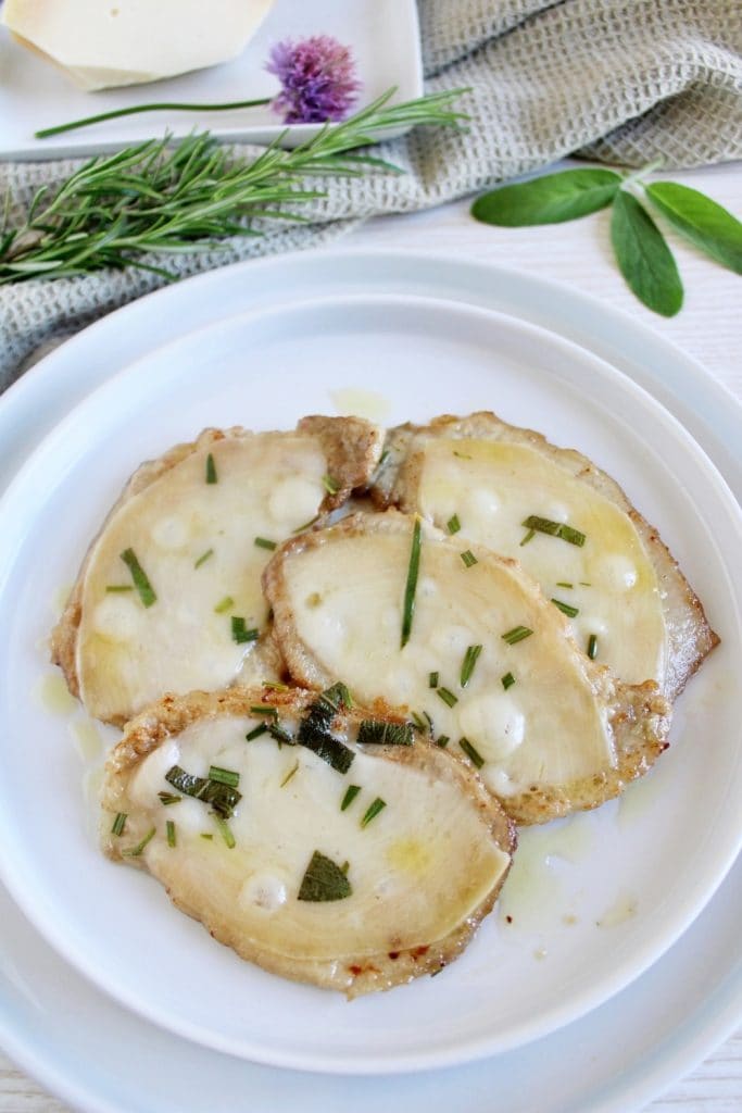 Filetes de lomo con caciotta