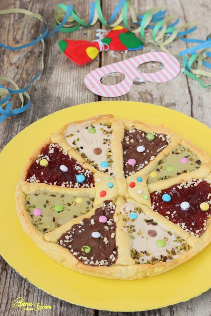 Tarta arlequín de carnaval