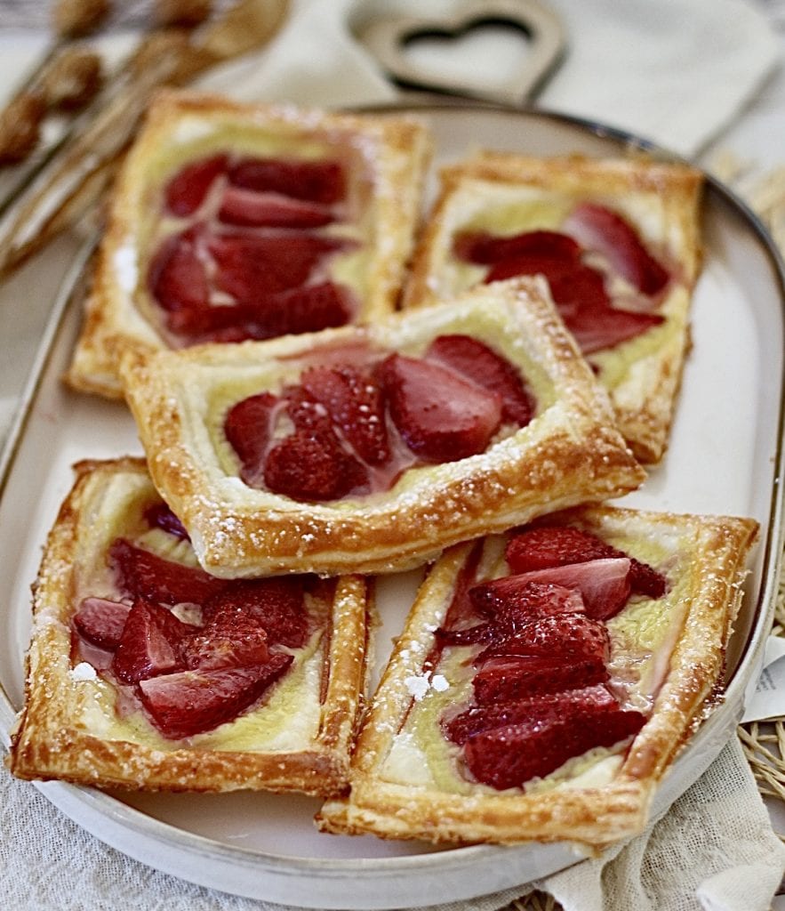 Hojaldres rápidos de fresas