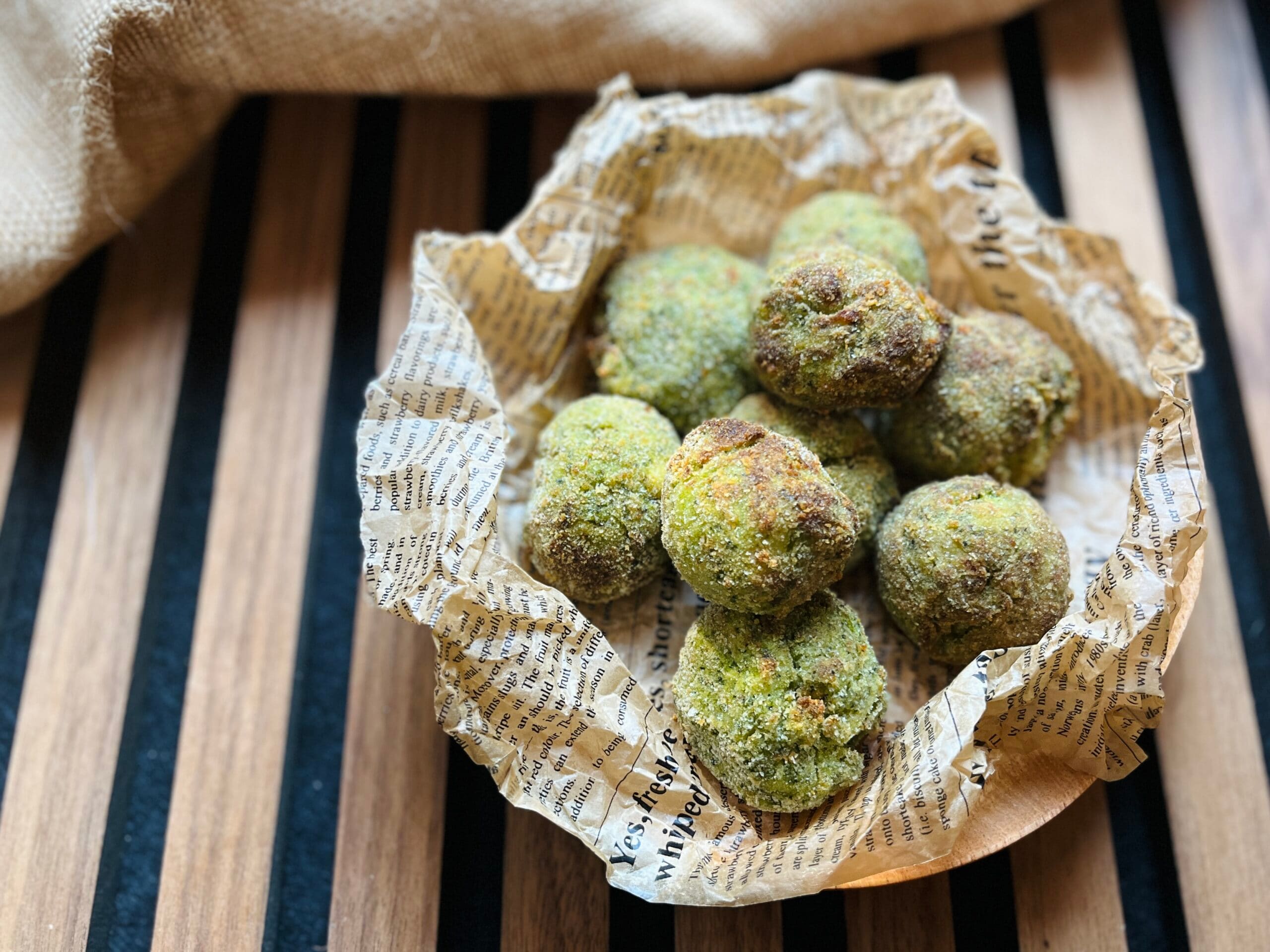 Albóndigas de brócoli en freidora de aire