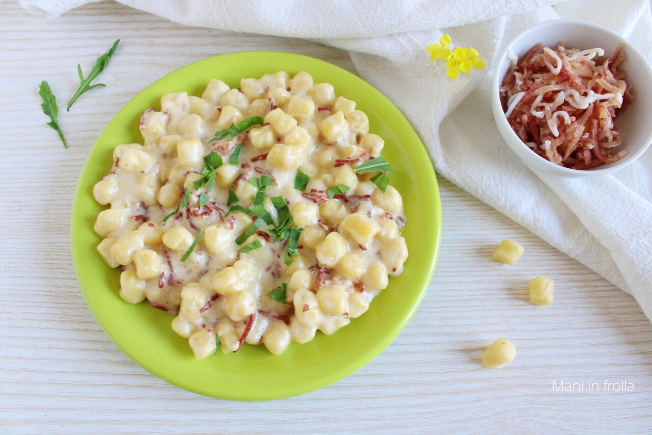 Gnocchetti Speck Fontina y Rúcula