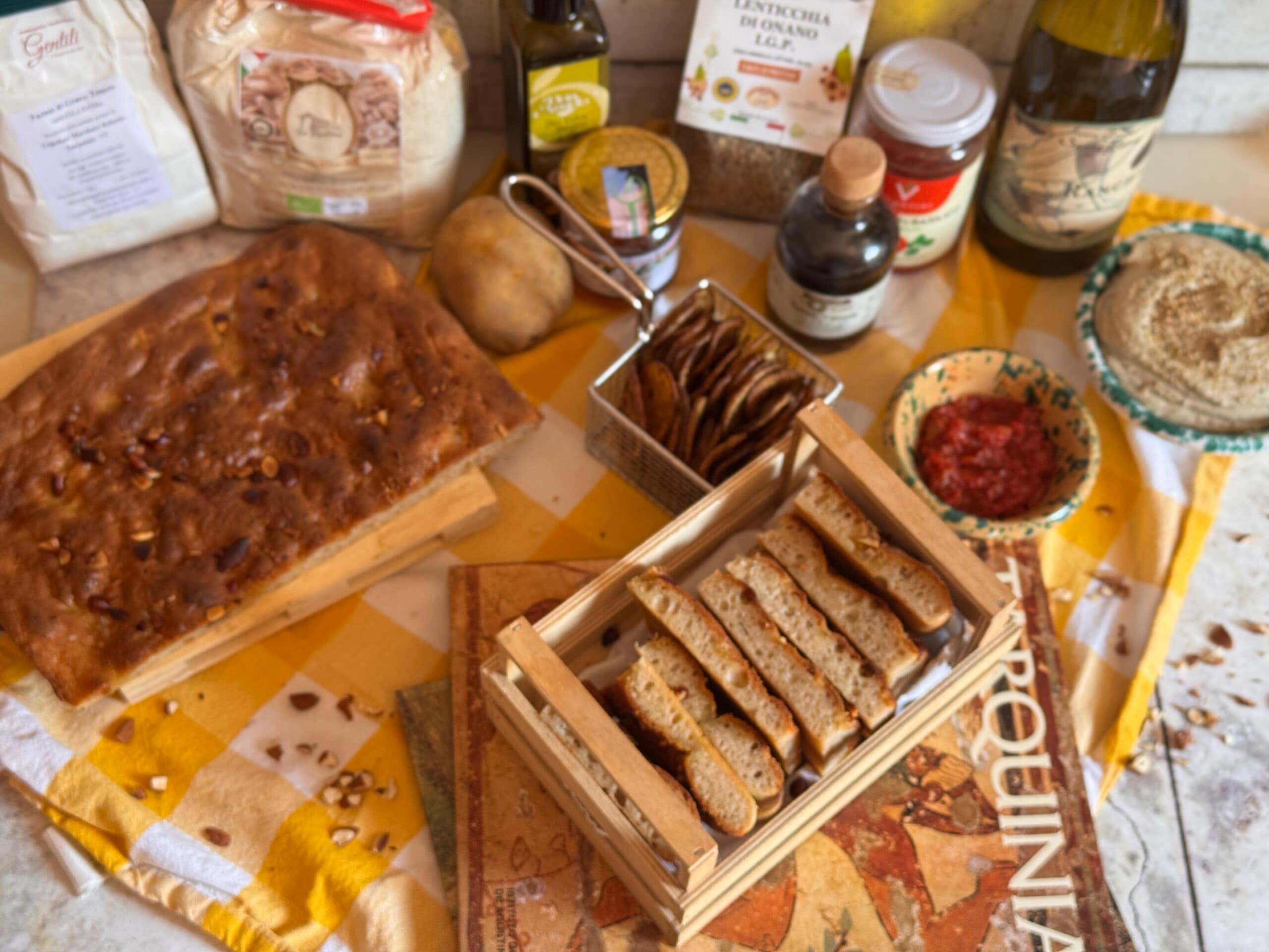 Aperitivo etrusco entre historia y sabor con los productos de la Tuscia