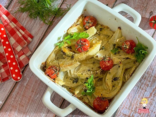 HINOJO AL HORNO AL GRATÉN GUARNICIÓN SIMPLE Y SABROSA