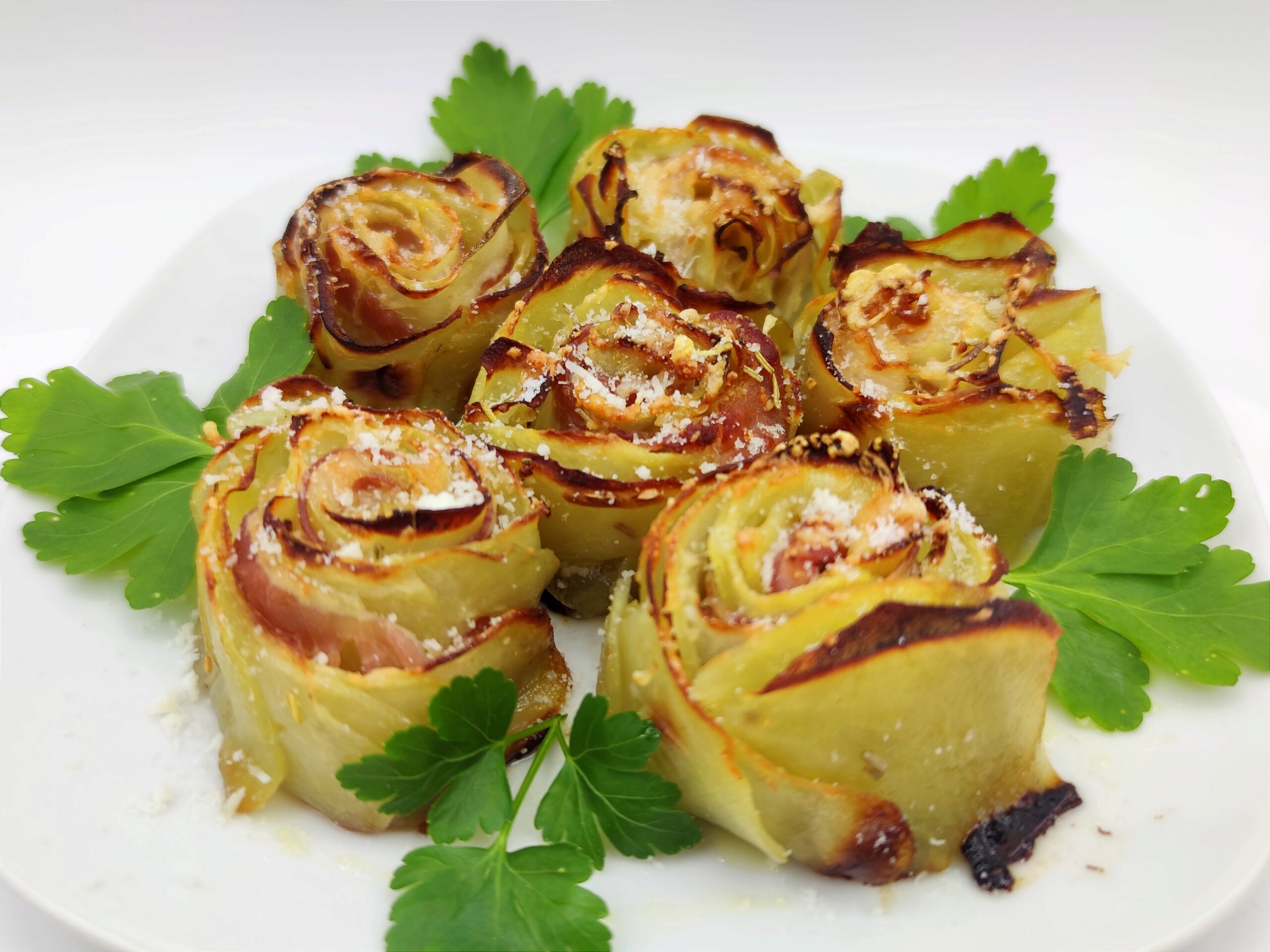 Rosas de patatas y bacon