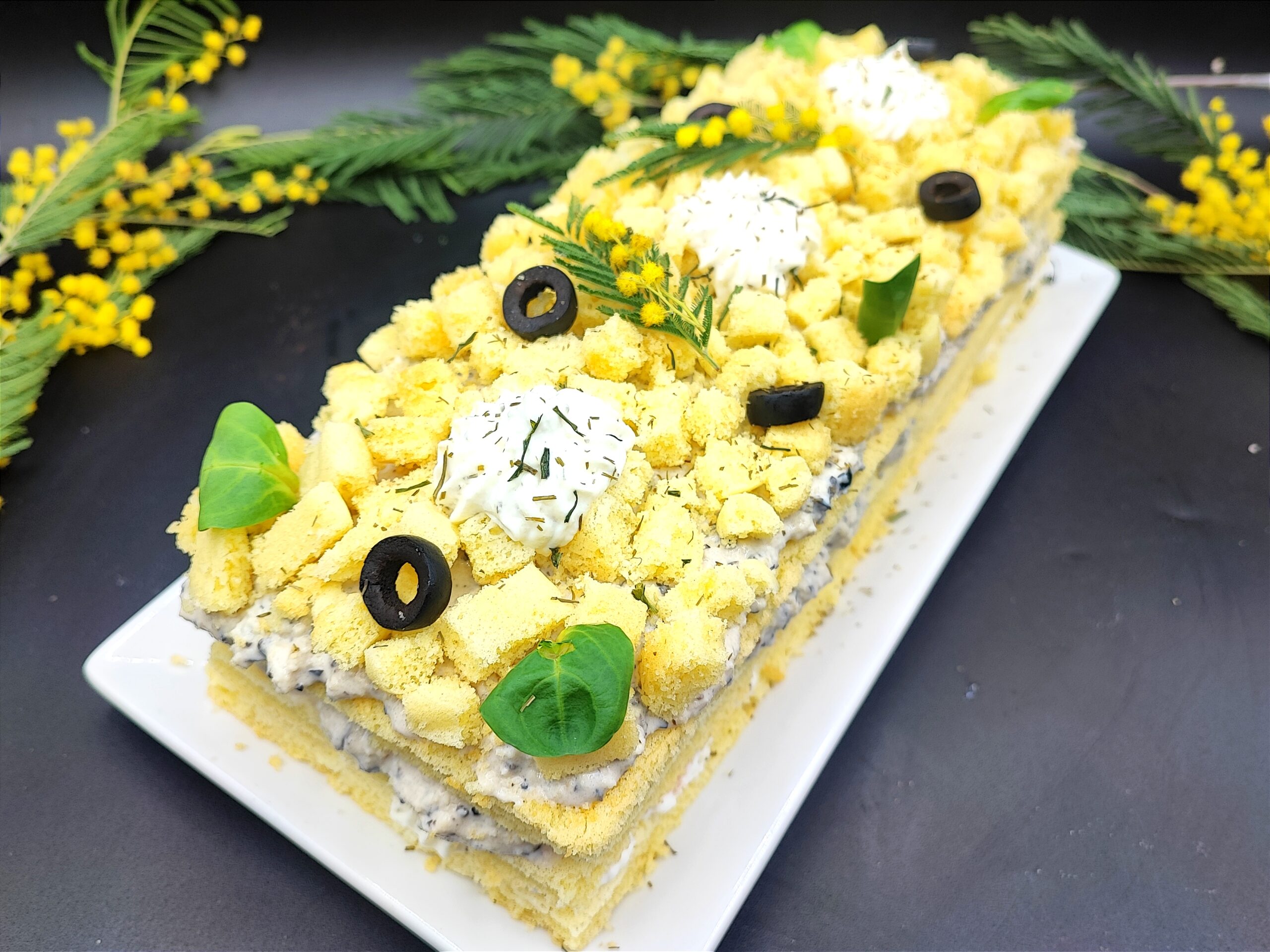 Pastel mimosa salado