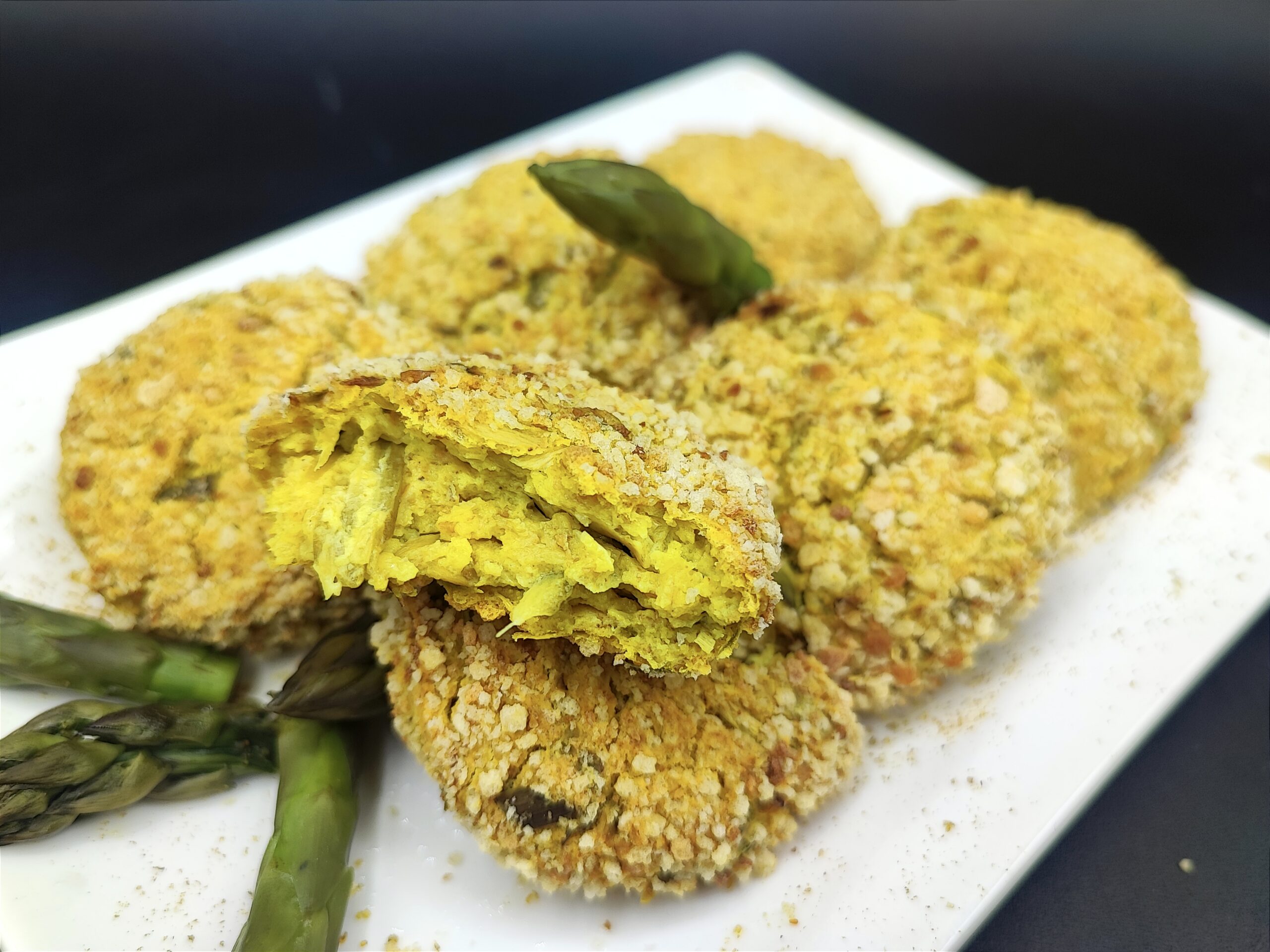 Albóndigas de espárragos y ricotta sin huevo